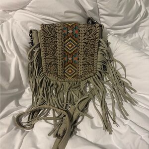 Montana West Fringe Crossbody Bag - Tan